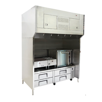 Wells WVU-72SS 76.8" W Stainless Steel 4-Stage Filtration Universal Ventless Hood - 208-240 Volts
