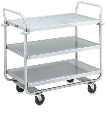 Vollrath 97168 21" W x 35.5" H Square Stainless Steel Tubing Frame Construction with Tubular Handle Heavy Duty Knock Down Cart