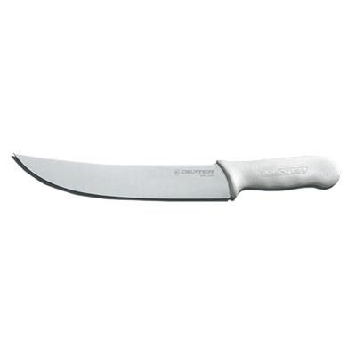 Dexter 5543 12" White Sani-Safe Cimeter Steak Knife with Polypropylene Handle