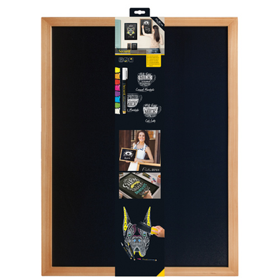 American Metalcraft WBWTE6080 31-1/2&quot;W x 23-5/8&quot;H Black Natural Wood Wall Board