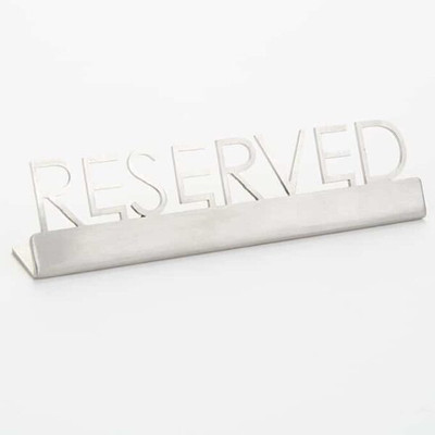 American Metalcraft SSR5 Sign "Reserved" 5"