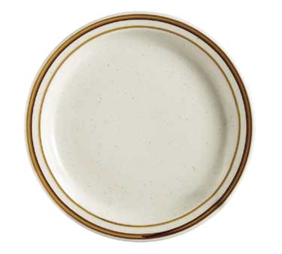 CAC China AZ-5 5.5" Dia. American White Ceramic Round Arizona Plate (3 Dozen Per Case)