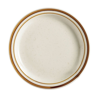 CAC China AZ-5 5.5" Dia. American White Ceramic Round Arizona Plate (3 Dozen Per Case)