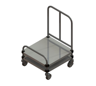Piper Products 722 20" x 20" Stainless Steel Open Style Tray Cart