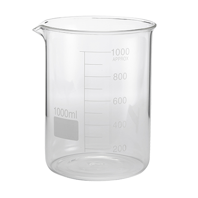 American Metalcraft GBE34 34 Oz. 4.25" Dia. x 5.25" H Glass Beaker