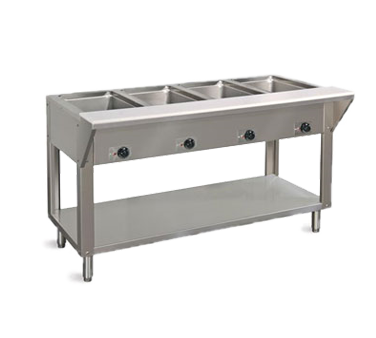 Piper Products DB-5-HF Stainless Steel 5 Pan Design Basics Hot Food Table Open Cabinet Base - 3750 Watts