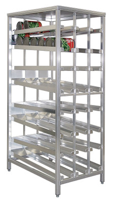 New Age 97294 Stationary Alloy First in First Out Can Rack Holds (156) #10 Cans