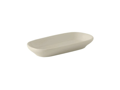 Tuxton BEZ-0761 Ceramic American White/Eggshell Rectangular Relish Tray (1 Dozen)