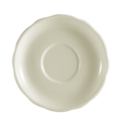 CAC China SC-2 6" Dia. American White Ceramic Round Seville Saucer (3 Dozen Per Case)