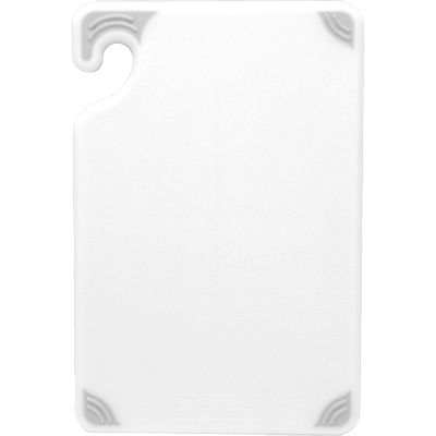 San Jamar CBG121812WH 12" x 18" x 1/2" White Co-Polymer Saf-T-Grip Cutting Board