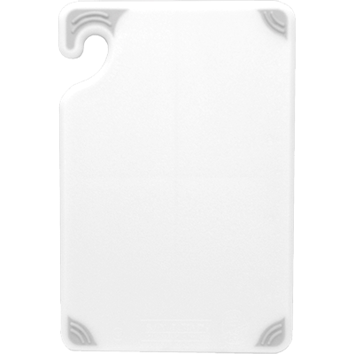 San Jamar CBG121812WH 12" x 18" x 1/2" White Co-Polymer Saf-T-Grip Cutting Board