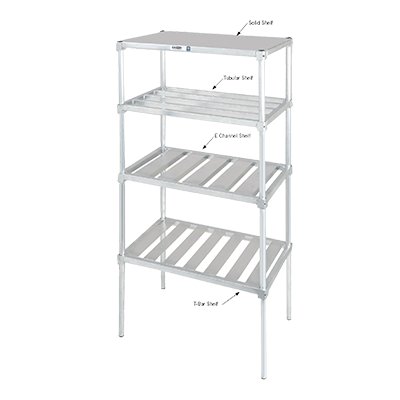 Channel TA2042 Shelf Tubular 42"W Aluminum Construction