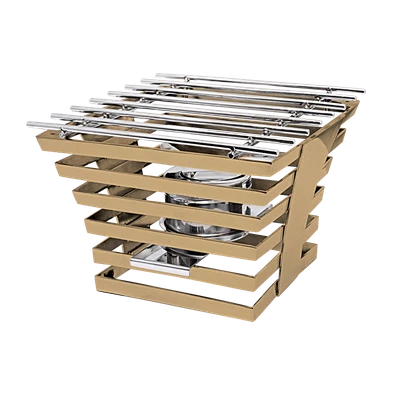Eastern Tabletop 1710RZ 10"W x 10"D x 6-1/2"H Bronze Stainless Steel Escalate Riser