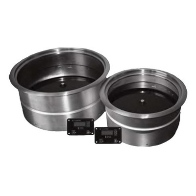 CookTek IDW652L SinAqua 14.75" Dia. Stainless Steel Top Round Drop-In Induction Hot Food Dry Well - 208-240 Volts