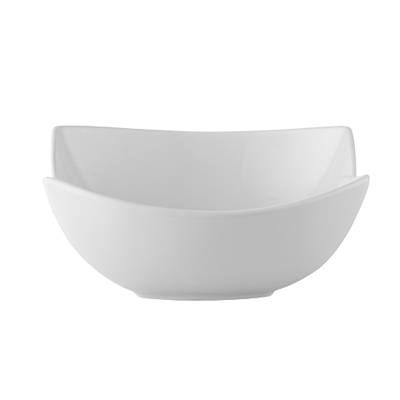 CAC China BTF-B5 14 Oz. Super White Porcelain Rectangular Butterfly Bowl (3 Dozen Per Case)