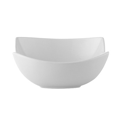 CAC China BTF-B5 14 Oz. Super White Porcelain Rectangular Butterfly Bowl (3 Dozen Per Case)