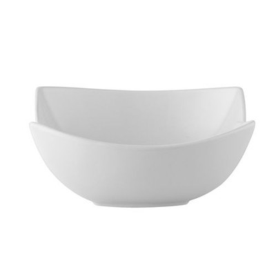 CAC China BTF-B5 14 Oz. Super White Porcelain Rectangular Butterfly Bowl (3 Dozen Per Case)