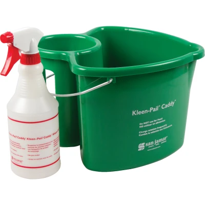 San Jamar KP500 4 qt. Green Plastic Kleen-Pail