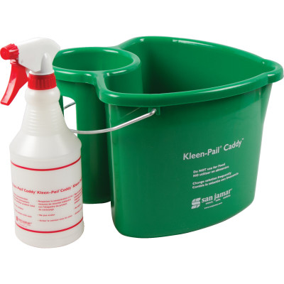 San Jamar KP500 4 qt. Green Plastic Kleen-Pail