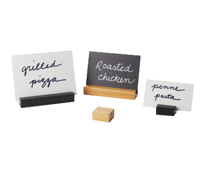 American Metalcraft BAMBL4 1.25" W Black Bamboo Card Holder