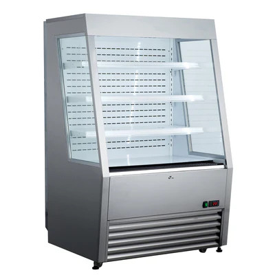 Admiral Craft BDVACM-320/SS 36.2" W Black Diamond Vertical Air Curtain Merchandiser - 1300 Watts