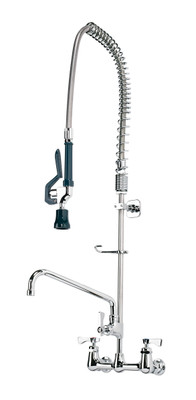 Krowne 17-109WL Royal Series 8" Wall Mount Pre-Rinse with Add-On Faucet, 12" Spout Assembly