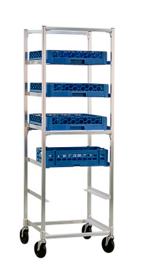 New Age 93037 22" W Cup/Glass Cart with Slides for 6 Pan Racks