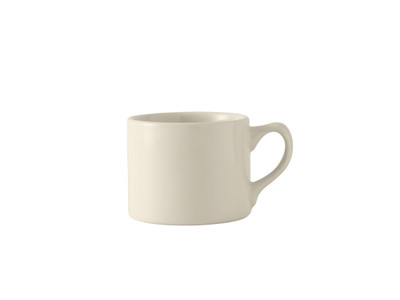Tuxton TRE-965 3-1/2" 10 Oz. Ceramic American White/Eggshell Steakhouse Cup (2 Dozen Per Case)
