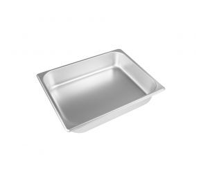 CAC China STPH-S25-2 Half Size 2.5" Deep 25 Ga. Stainless Steel Standard Solid Steam Pan (24 Each Per Case)