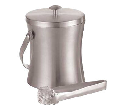 American Metalcraft ISSB6 Double Wall Stainless Steel 34 Oz. Ice Bucket with Ice Tong