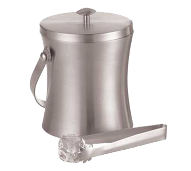 American Metalcraft ISSB6 Double Wall Stainless Steel 34 Oz. Ice Bucket with Ice Tong