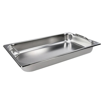 Winco SPF2-HD 8 Qt.Stainless Steel Get-A-Grip Chafing Dish Pan