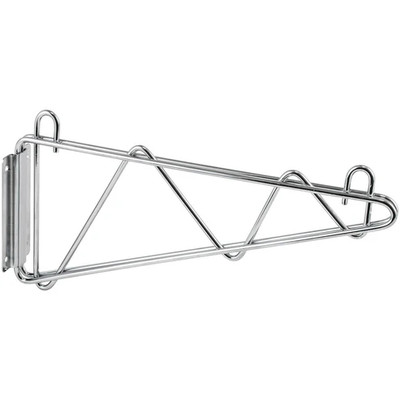 Winco VCB-14 14" Chrome Plated Wire Shelf Wall Mounting Brackets (1 Pair)