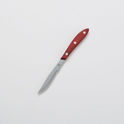 American Metalcraft KNF4 4.38" Stainless Steel Steak Knife with Pakkawood Handle - 25 Dozen per Case