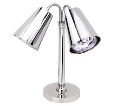 Eastern Tabletop 9682 Stainless Steel Lamp Warmer with 2 Bulbs - 120 Volts, 250 Watts
