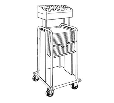 Piper Products PTS/1622MO Mobile Tray &amp; Silverware Dispenser