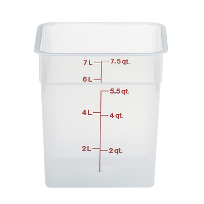 Cambro 8SFSCW135 8 Qt. Clear Square Polycarbonate Food Storage Container