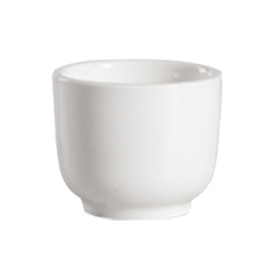 CAC China 101-54 4.5 Oz. Bone White Porcelain Round Lincoln Chinese Style Tea Cup (6 Dozen Per Case)