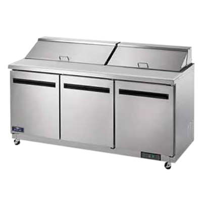 Arctic Air AST72R 71.5" W Three-Section Three Door Sandwich or Salad Prep Table