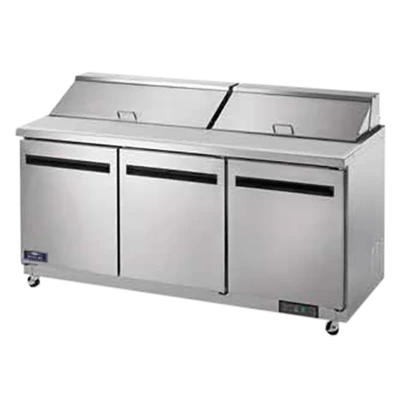 Arctic Air AST72R 71.5" W Three-Section Three Door Sandwich or Salad Prep Table