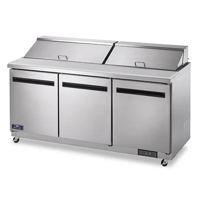 Arctic Air AST72R 71.5" W Three-Section Three Door Sandwich or Salad Prep Table