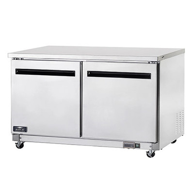 Arctic Air AUC60R 61.25" W Two-Section Solid Door Undercounter Refrigerated Work Top Counter