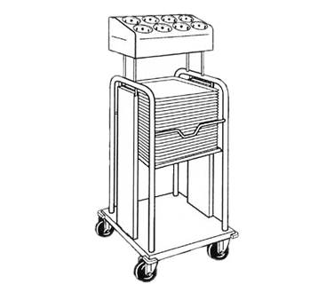 Piper Products PTS/1520MO Mobile Tray & Silverware Dispenser