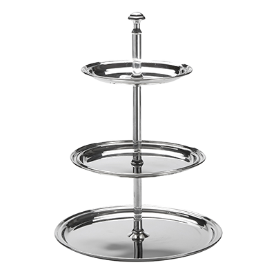 American Metalcraft STS3 8.5 Dia. x 11.75" H Round Stainless Steel Display Stand