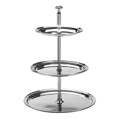 American Metalcraft STS3 8.5 Dia. x 11.75" H Round Stainless Steel Display Stand