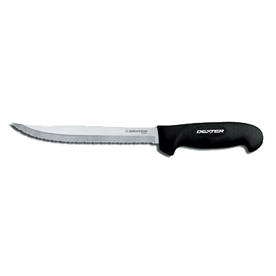 Dexter 24293B 8" Tiger-Edge Slicer with Black Handle
