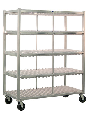 New Age 96705 28.5" W x 82" H x 58.25" D 4 Tiers Aluminum Tray Drying Rack