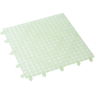 Winco BML-12C 12" x 12" Square Clear Plastic Bar Mat