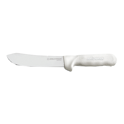 Dexter 4133 8" White Sani-Safe Butcher Knife with Propylene Handle