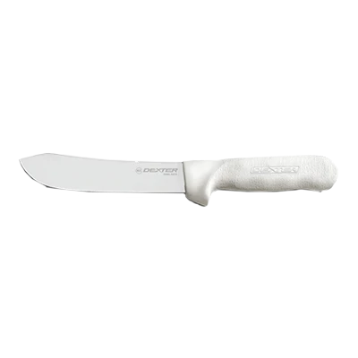 Dexter 4133 8" White Sani-Safe Butcher Knife with Propylene Handle